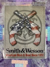 Smith & Wesson Revolvers 12.5x16 American Since 1852 Tin Metal Sign Made In USA