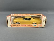 RARE Cragstan Mustang Fastback Gyro Powered 1/24 - 1/25 Scale Plastic Car Yellow