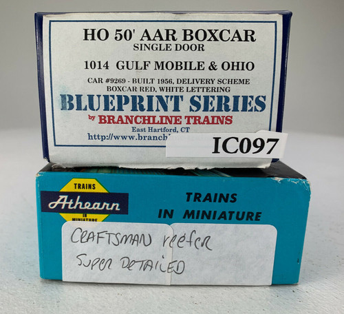 Lote 2X HO Branchline 50' AAR SD Boxcar 1014 GMO, kits refrigerados súper detallados IC97 | Zustand: Used