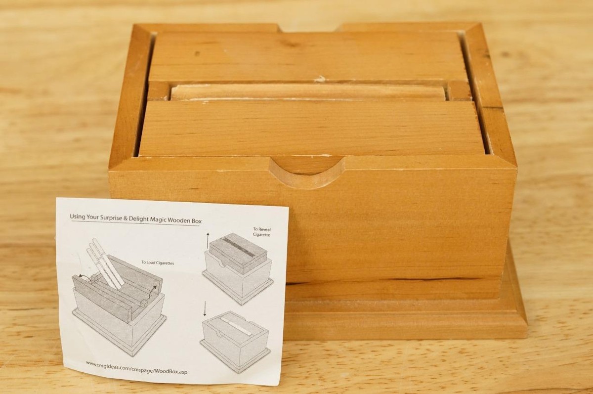 magic cigarette box Vintage Metal Tobacco Cigarette Table Wood Crafted Magic Storage Box magic cigarette box Vintage Metal Tobacco Cigarette Table Wood Crafted Magic Storage Box