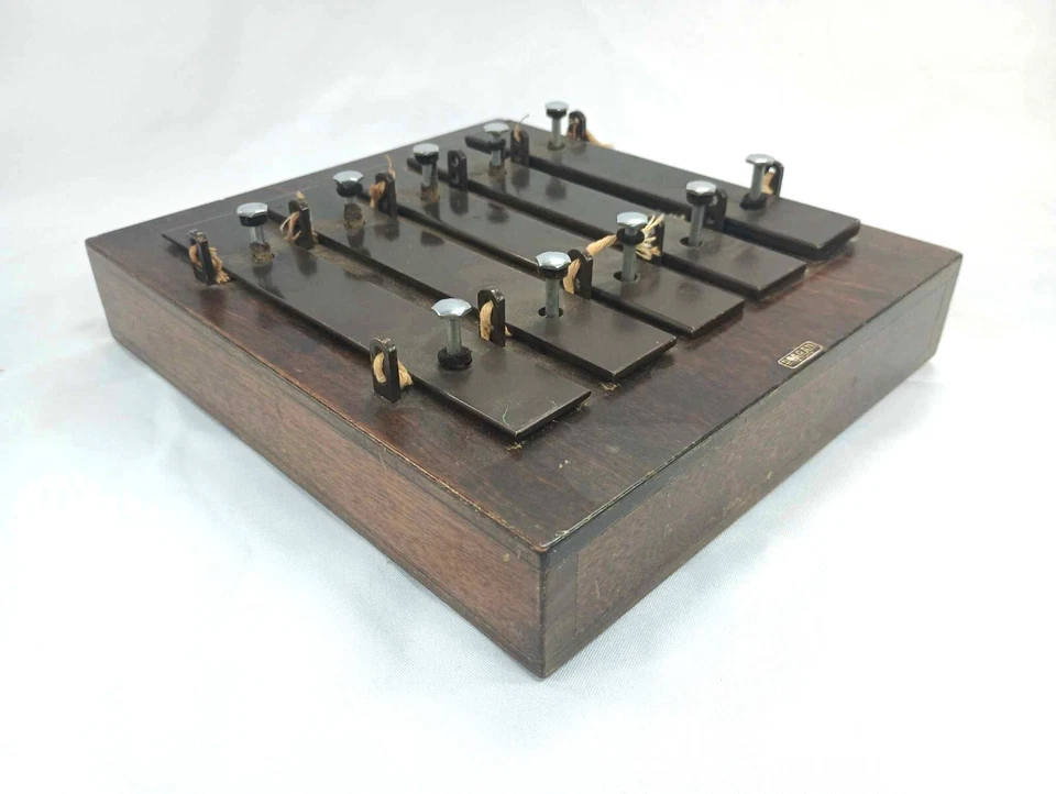 Deagan винтажные антикварные 5-тарелочные куранты ксилофон деревянная коробка модель 500 Req ремонт - Изображение 4 из 4