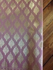 NEU!Stoff DEKOSTOFF Jacquard Seide Orange/Gold Meterware Baumwolle Viskose Wolle