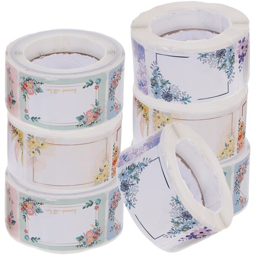 6 Rolls Sticker Adhesive Labels for Jars Dispensing Bottles Stickers eBay