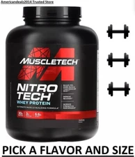 NEW MuscleTech Nitro Tech Whey Protein Milk Chocolate, Strawberry, Vanilla Cream