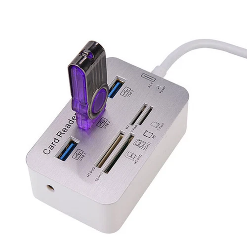 7 In 1 3 Ports USB TYPE C 3.0 HUB+4 Ports Expander SD TF MS, M2 MMC Memory C _wa