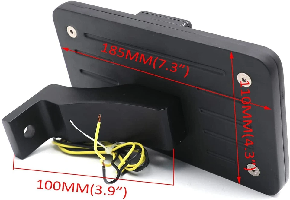 Suzuki GSXR 1000 Billet License Plate Tag Bracket Black Foot Peg Mount LED Light - Image 3 of 4