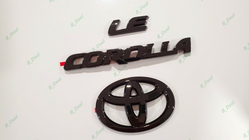 NEW Gloss Black OVERLAY EMBLEM Ft 2020-2025 TOYOTA COROLLA LE PT948 - Foto 8