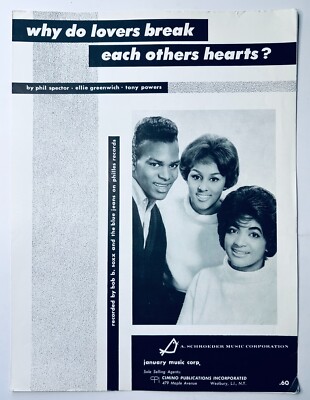 BOB B. SOXX & THE BLUE JEANS Sheet Music WHY DO LOVERS BREAK 1963