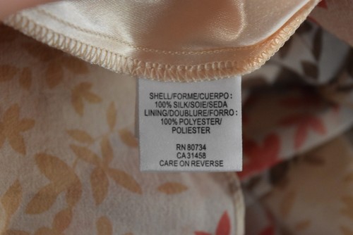 Abito BCBGMaxazria taglia 0 beige floreale tubino seta senza maniche lunghezza intera - Foto 5 di 5