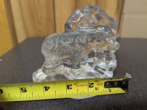 SEA Glasbruk Kosta Schweden Klarglas Eisbär Eisberg Figur Briefbeschwerer - Bild 6 von 6