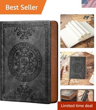 Elegant Leather Journal for Men - 5.7'' x 8.3'' Lay Flat Vintage Diary