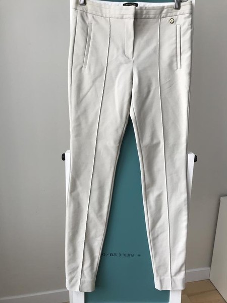 Women Massimo Dutti Trousers White Cotton 38 / M /