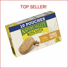 Nature Valley Biscuit Sandwiches, Peanut Butter, Snack Bars, 10 Bars, 13.5 oz