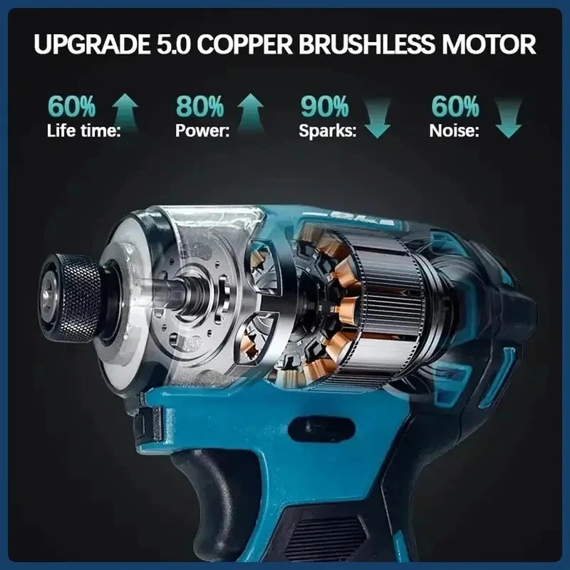 Makita DTD173 Brushless Impact Driver 18V Rechargeable Screwdriver Drills Tool 4