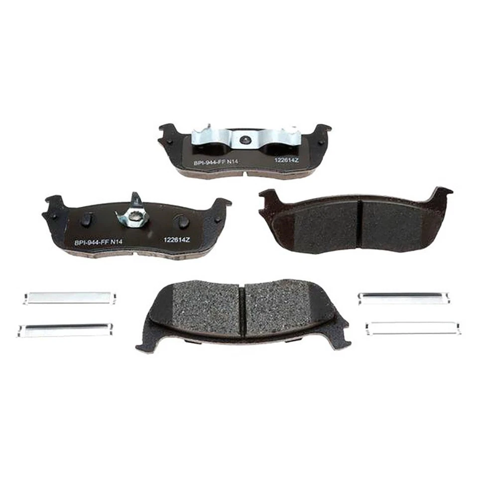 Kit de rotores de freno traseros + pastillas metálicas y herrajes para Ford F-150 1997-1998 Foto 2 de 4