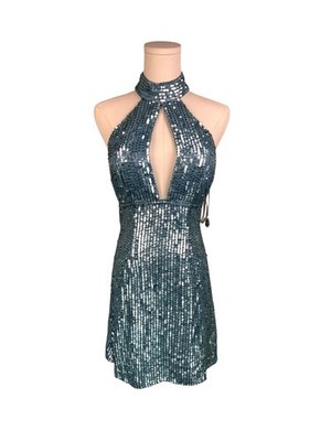 NWT Sherri Hill Blue Beaded Pixie Glam Formal Mini Dress Style 51354 Size 4  | eBay