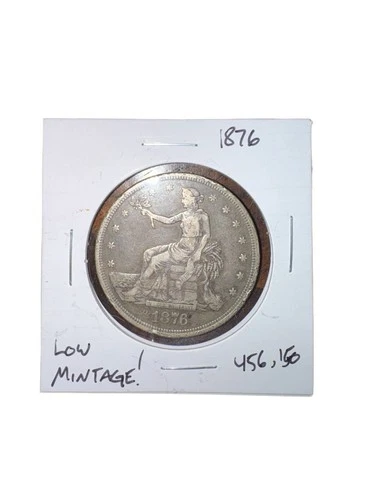 1876 Trade Dollar Low Mintage Silver Coin “details”