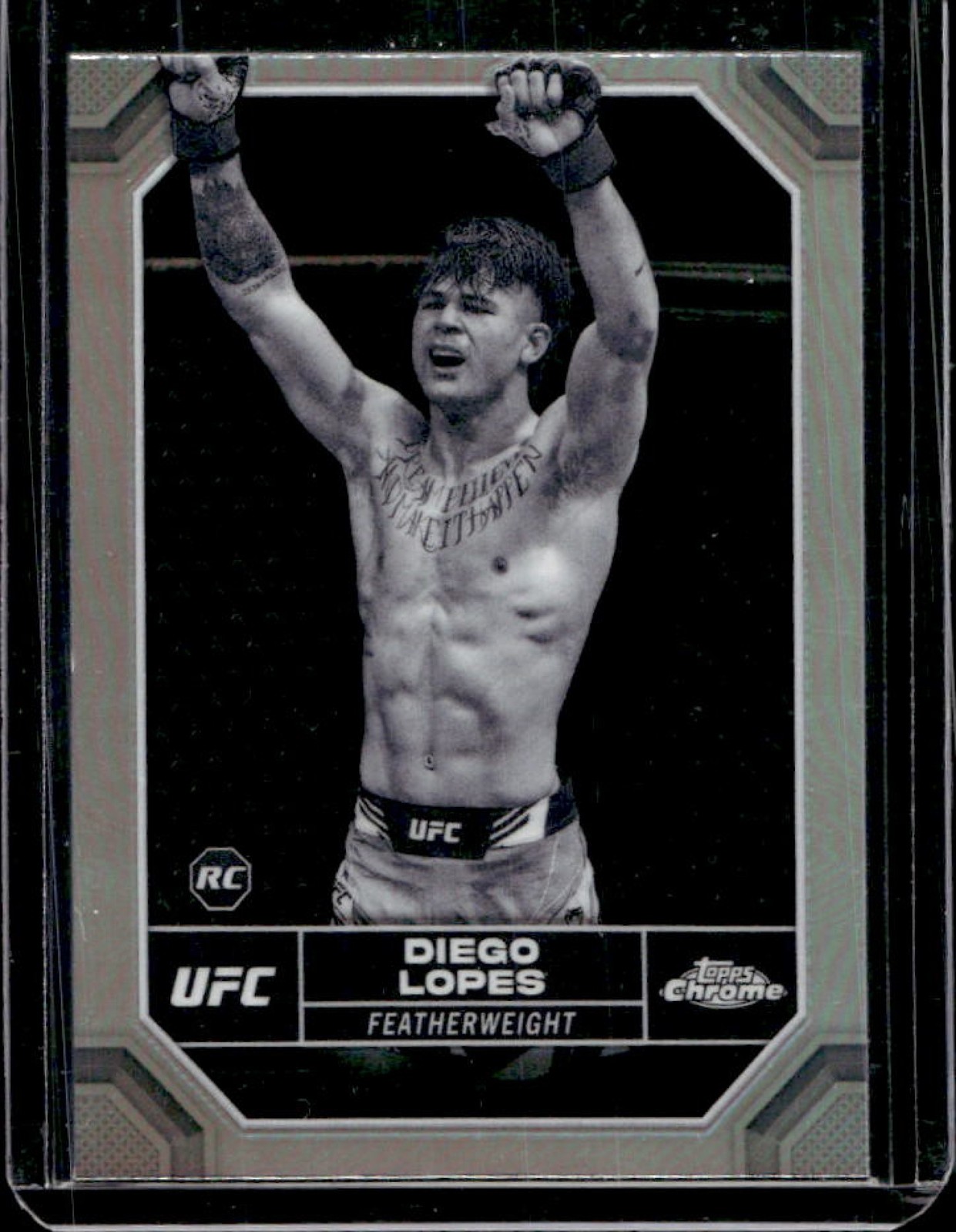 2024 Topps Chrome UFC Diego Lopes Refractor Negative Rookie RC #26