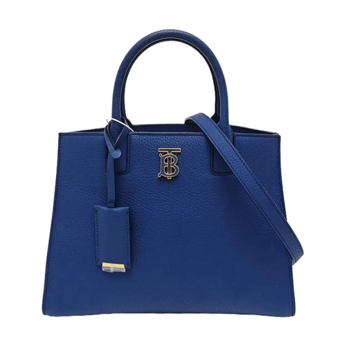 BURBERRY FRANCES Handbags Leather Blue Free Shipping | Duties Paid