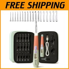 Ergonomic Crochet Hooks with Light  Counter