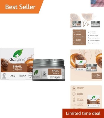 Eco-Friendly Snail Gel Face Cream   50 mL, Paraben & SLS-Free, All Skin Types