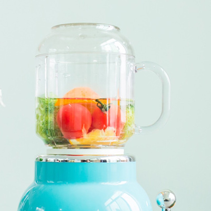 Mini Blender With Double Cup Retro Shake And Ice Crush Maker Countertop Juice