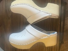 Swedish Handmade Comfort Clogs Healthcare Coated Leather Non-Slip Rocker Arch 7