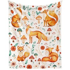 Fox Blanket for Boys Girls, Cute Fox Themed Design Printed Throw Blankets for...