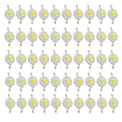 50Pcs LED Light Bulb Lamp Spotlight Source Chip Bead 1W COB High Power c