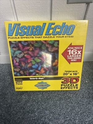 Visual Echo Butterfly Magic 500 Piece 3D Puzzle Effects That Dazzle Your Eyes