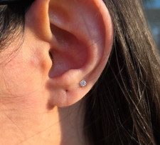 925 Sterling Silver Moissanite Stud Earrings ...