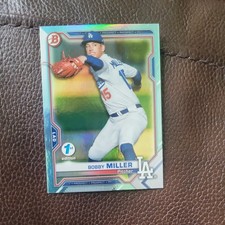 BOBBY MILLER 2021 BOWMAN 1st EDITION CARD BFE-75 LOS ANGELES DODGERS (ROOKIE)