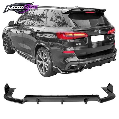 Fits 19-25 BMW G05 X5 M Sport Rear Bumper Lip Diffuser 3PC ABS Gloss Black