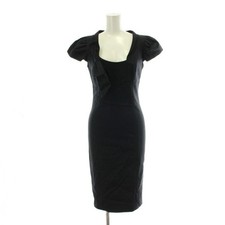 Womens Valentino Red Valentino RED VALENTINO Dress Wool Black Solid Half Sleeve