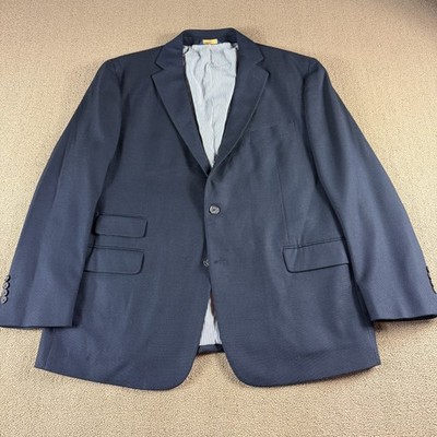 Brooks Brothers Men's Wool Sport Coat Blazer Blue Size 48R Regent Fit