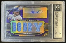 2024 Triple Threads Bobby Witt Jr. Jersey Auto Autograph Amethyst #/27 BGS 9/10