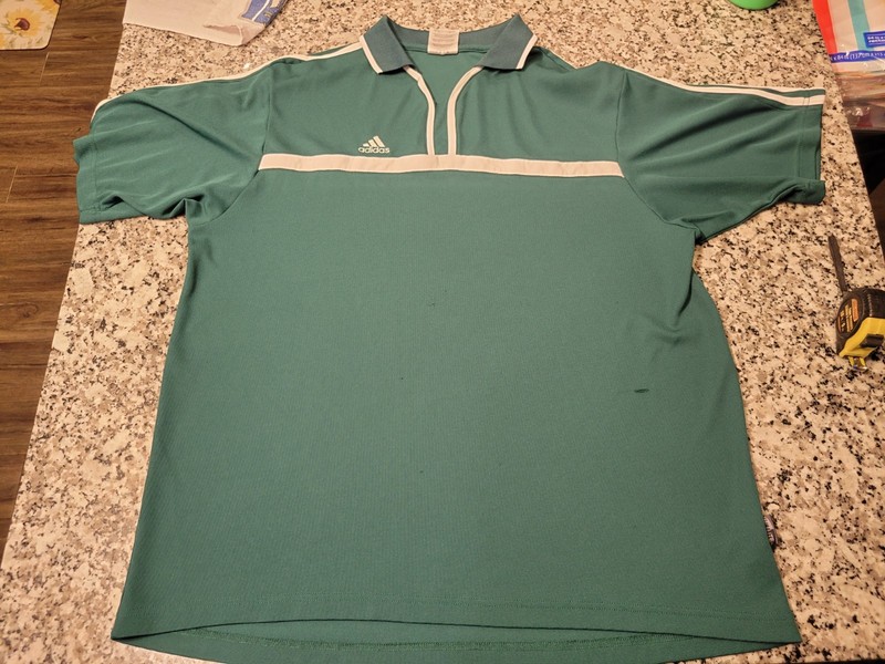 Vintage 90's Adidas Soccer Jersey Green And White Climacool Size XL Vntg