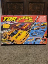 Lot of Vintage TYCO Slot Car Sets Pickup High Bank Speedway Boxes Cars Track