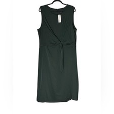 Ann Taylor Green Sleeveless Midi Dress Women’s 18 Textured Cocktail Work NWT