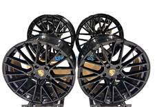 21 5x130 Black Rims 21x10 21x11 Staggered Set 4 Fit Porsche Cayenne Panamera