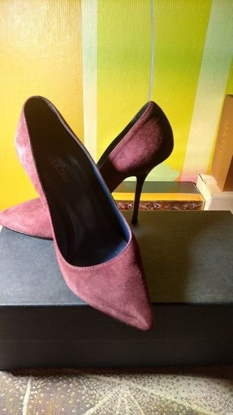 Women Pollini Heels Burgundy Suede 35