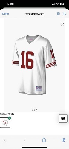 OFFICIAL Mitchell & Ness NFL Men's 49ers Joe Montana 1990 Legacy Replica Jersey - Picture 2 of 4