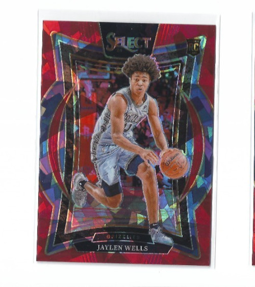 2024-25 Panini Select Jaylen Wells RC #79 Concourse Red Cracked Ice Prizm