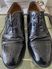 Loake L1 Black Derby Brogues - size 8