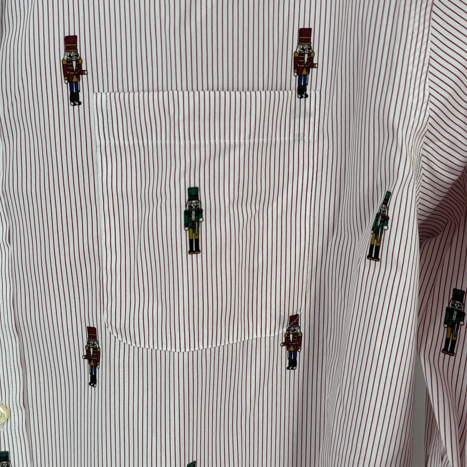 Camisa Cascanueces Navidad Inteligente Roundtree & Yorke Travel Para Hombre Talla 2XT Alta Foto 2 de 4