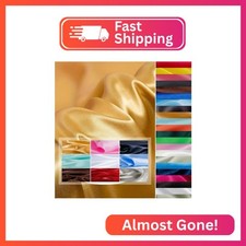 Charmeuse Satin Fabric by The Yard, 60 Inch Wide Satin Fabric Shiny Soft Cloth