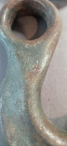 Coppia di ganci da sartiame vintage 'D' e 3/4" timbrati 4" resistenti - Foto 5 di 9