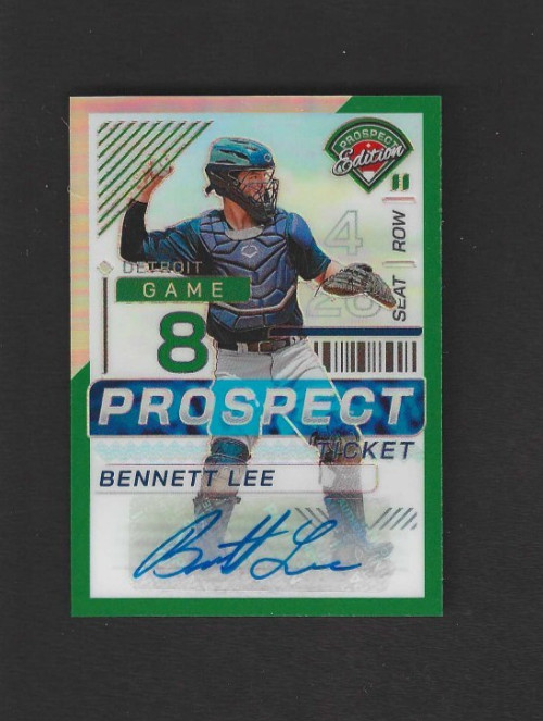 2025 Panini Prospect Edition Bennett Lee Green Prizm Auto #52