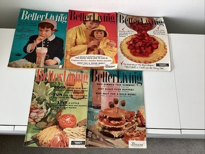 Canadian Better Living Magazines 1955 - 5 Issues Vintage