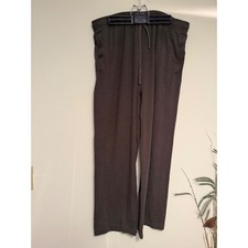Skims Womens Charcoal Gray Wide Leg Drawstring Lounge Pants Size L Large